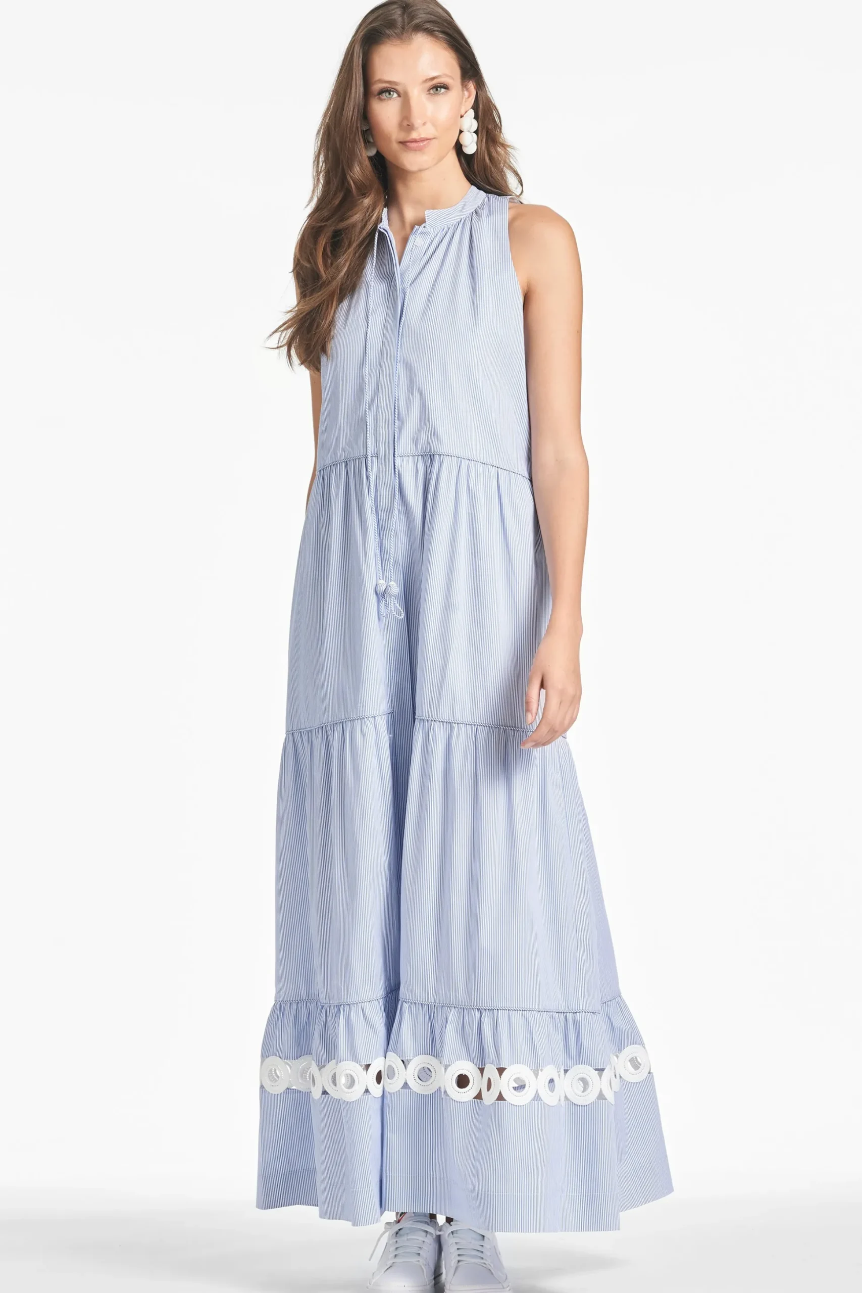Sachin & Babi Long<Positano Dress - Pinstripe