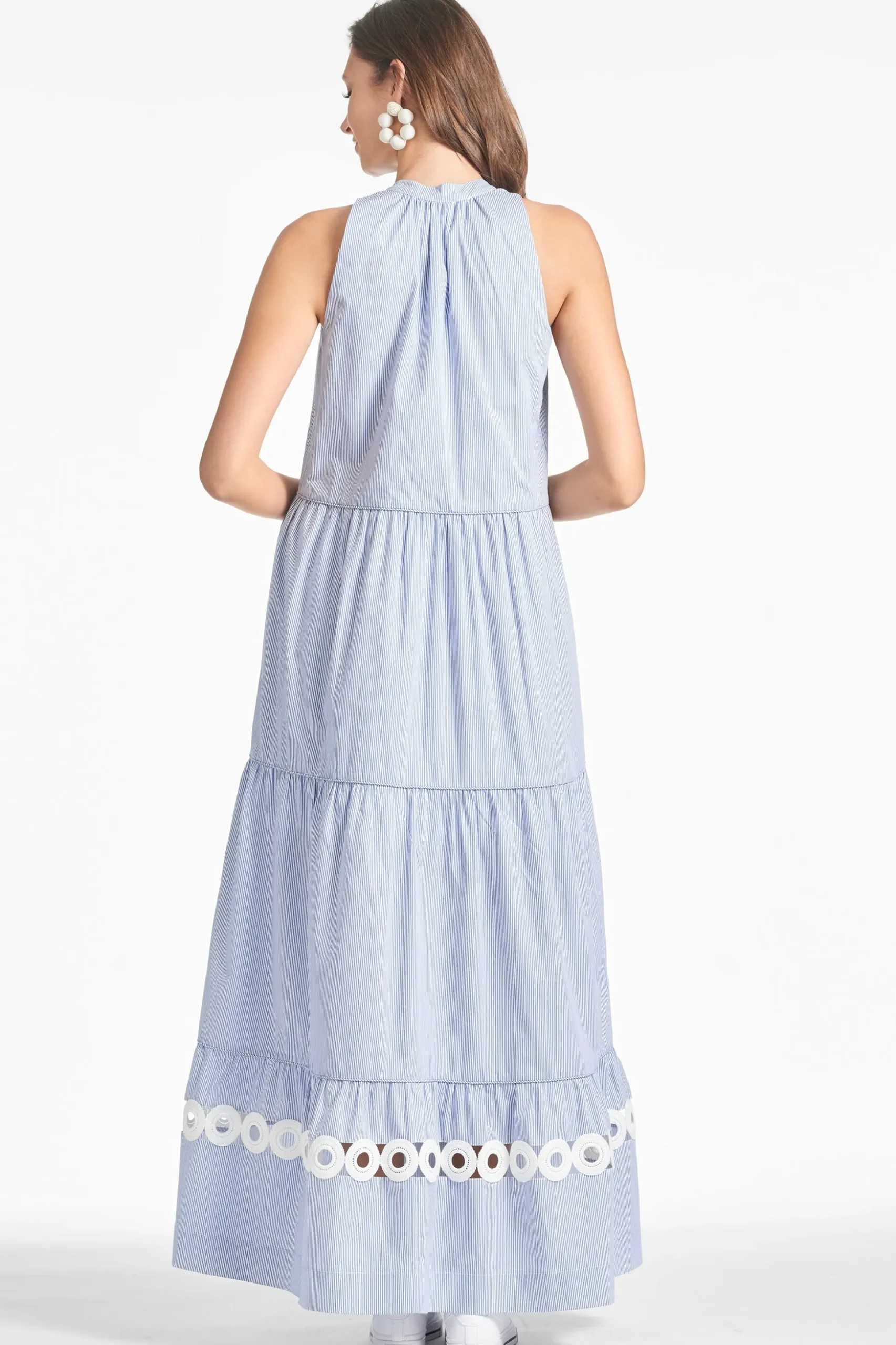 Sachin & Babi Long<Positano Dress - Pinstripe
