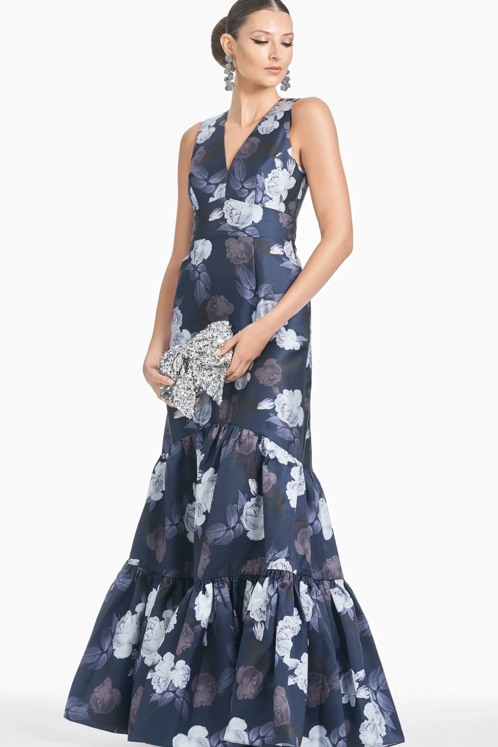 Sachin & Babi Plus Sizes|Sleeveless<Rori Gown - Midnight Glacial Rose Midnightglacialrose