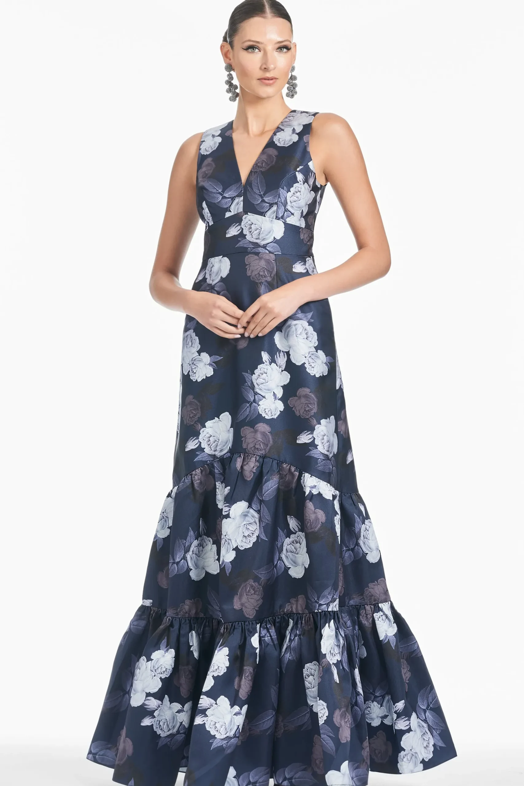 Sachin & Babi Plus Sizes|Sleeveless<Rori Gown - Midnight Glacial Rose Midnightglacialrose
