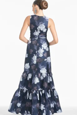Sachin & Babi Plus Sizes|Sleeveless<Rori Gown - Midnight Glacial Rose Midnightglacialrose