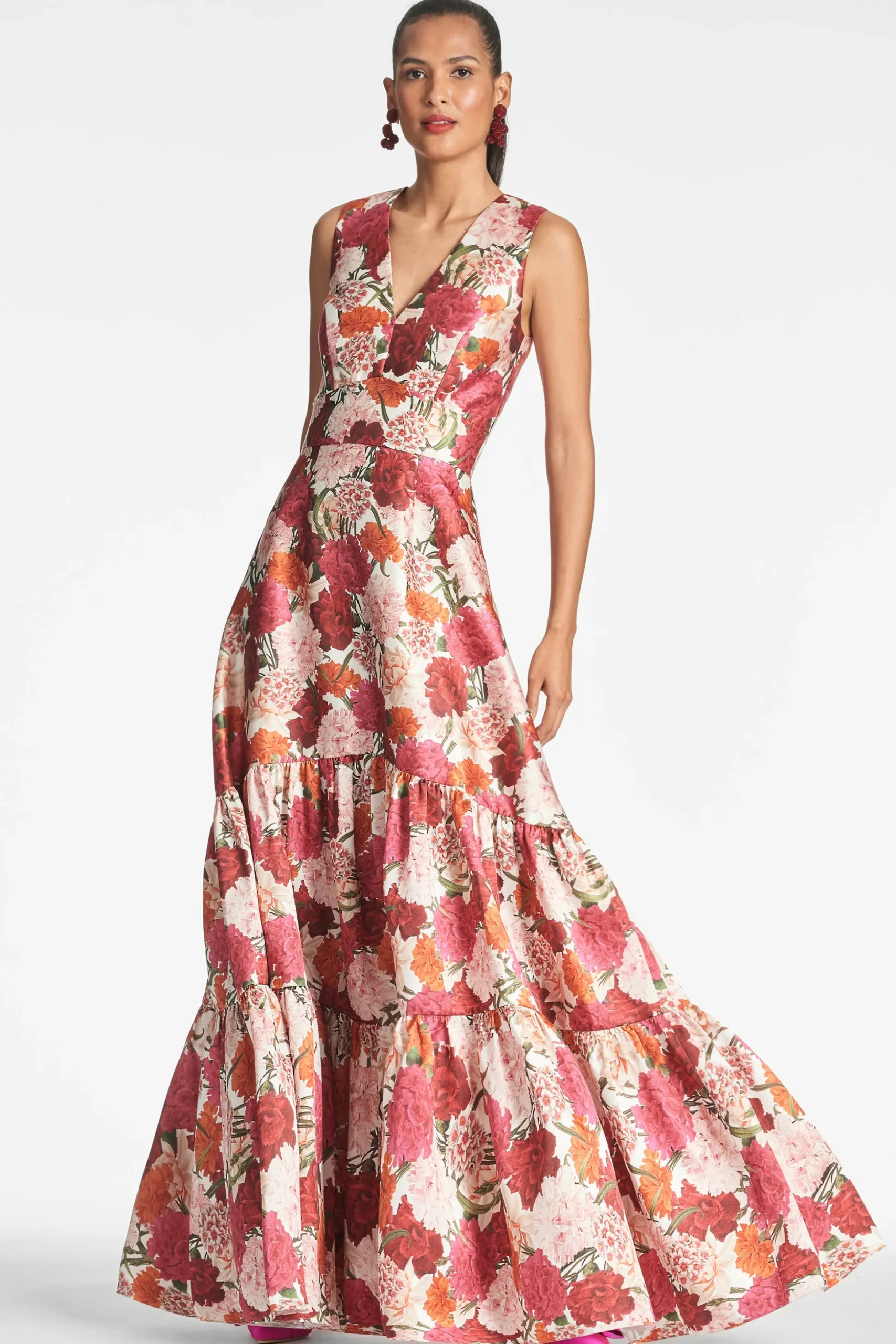 Sachin & Babi Plus Sizes|Sleeveless<Rori Gown - Molti Fiore Moltifiore