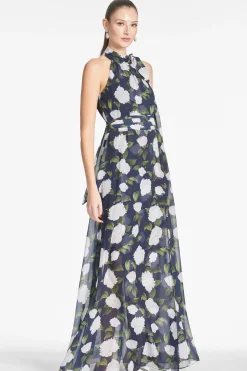 Sachin & Babi Plus Sizes|Sleeveless<Selena Gown - Navy/Ivory Moonlit Garden Navy/ivorymoonlitgarden