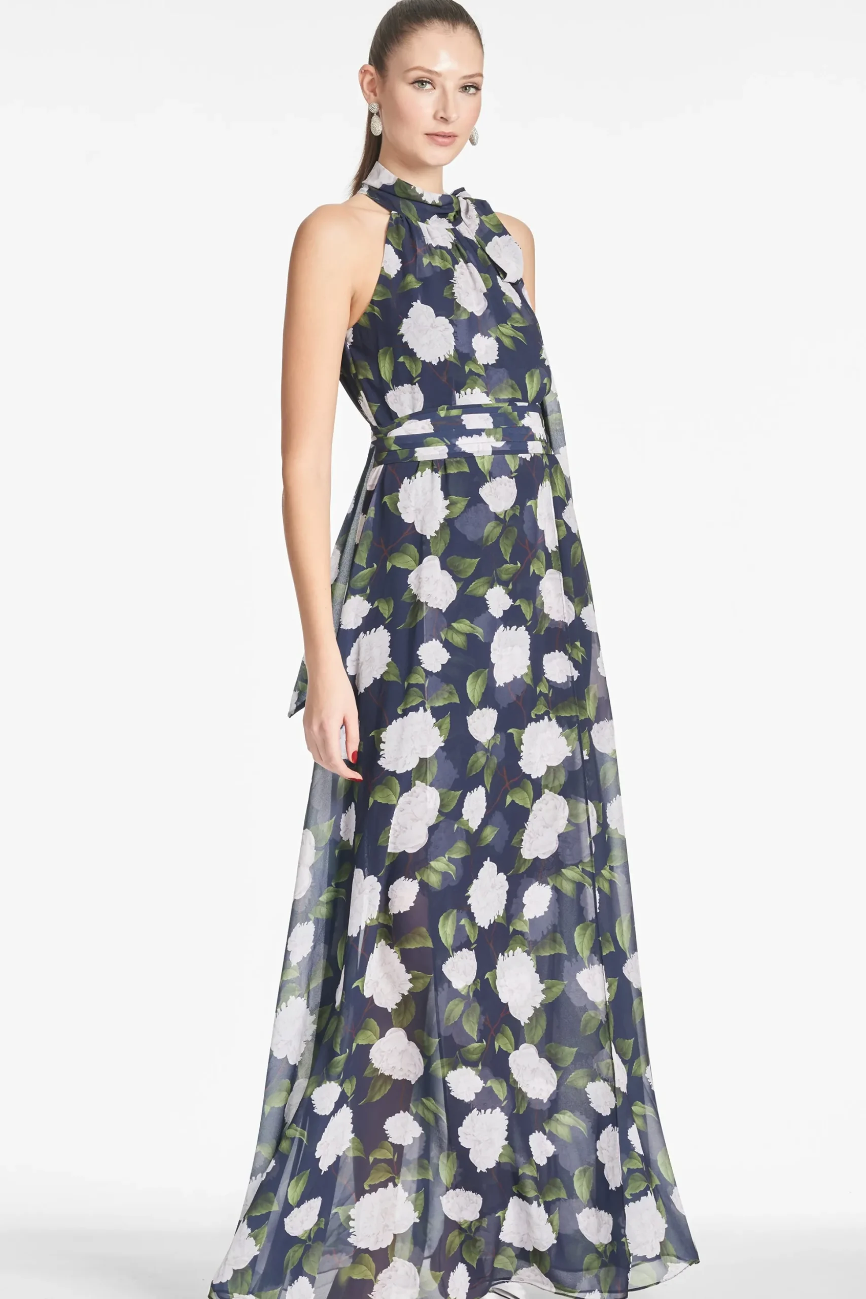 Sachin & Babi Plus Sizes|Sleeveless<Selena Gown - Navy/Ivory Moonlit Garden Navy/ivorymoonlitgarden