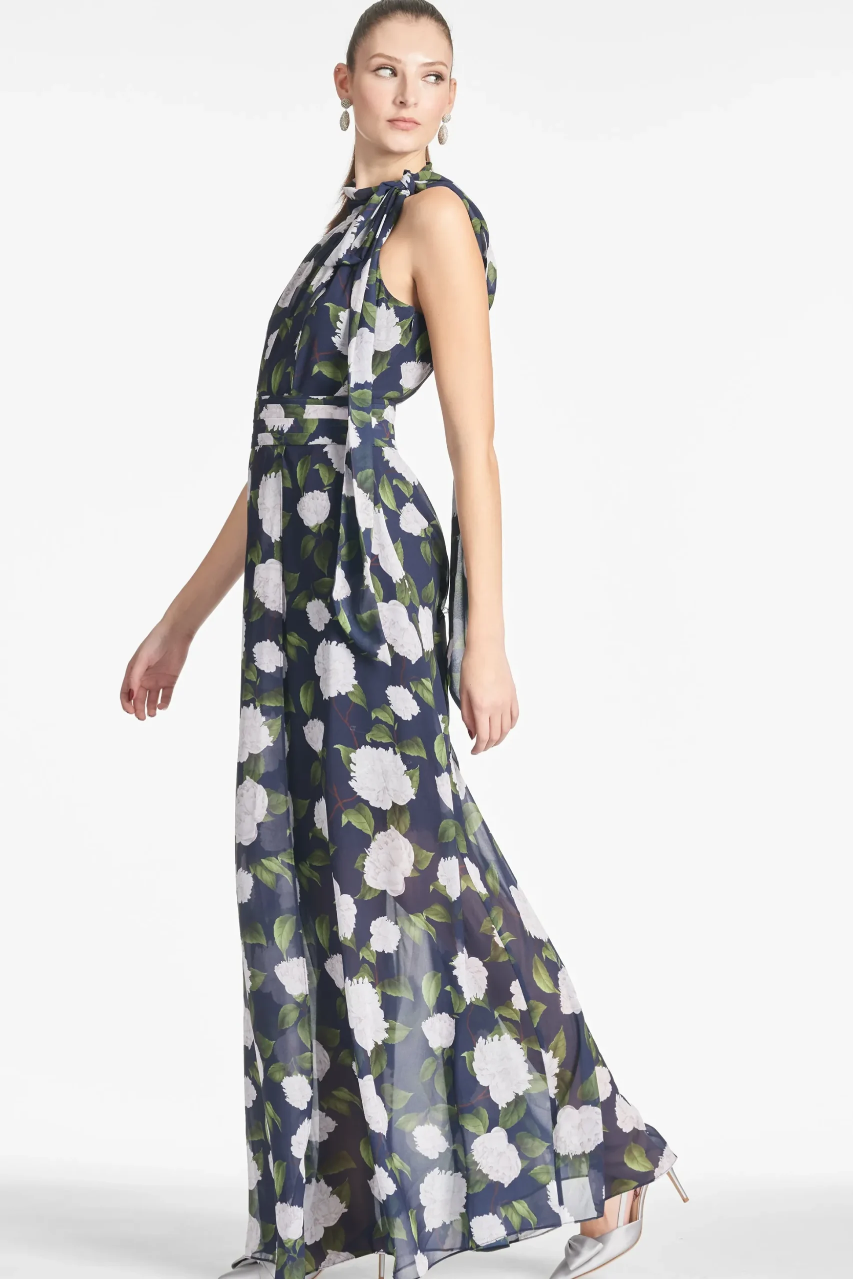 Sachin & Babi Plus Sizes|Sleeveless<Selena Gown - Navy/Ivory Moonlit Garden Navy/ivorymoonlitgarden