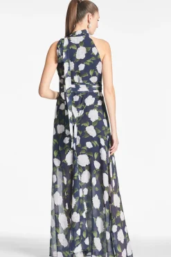 Sachin & Babi Plus Sizes|Sleeveless<Selena Gown - Navy/Ivory Moonlit Garden Navy/ivorymoonlitgarden