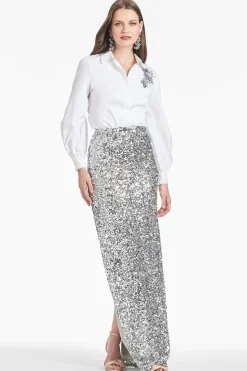 Sachin & Babi Matching Sets|Skirts<Sequin Isolde Skirt - Silver