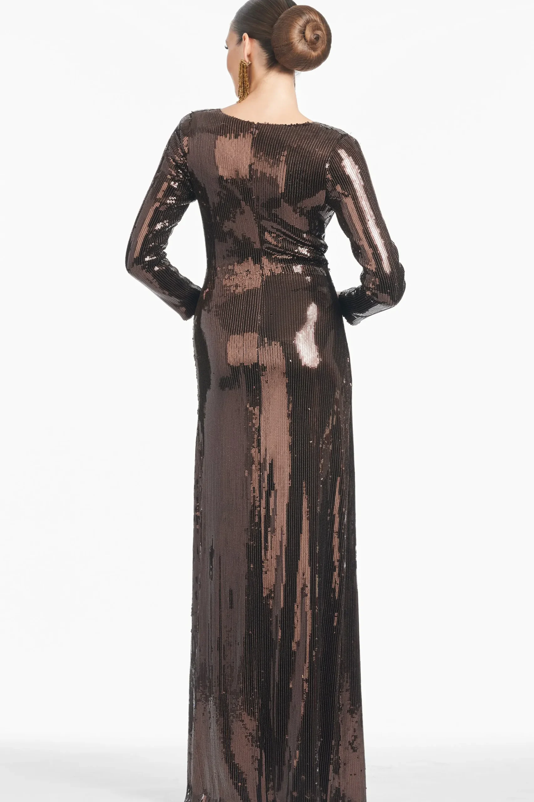 Sachin & Babi Plus Sizes<Sequin Talulla Gown - Espresso