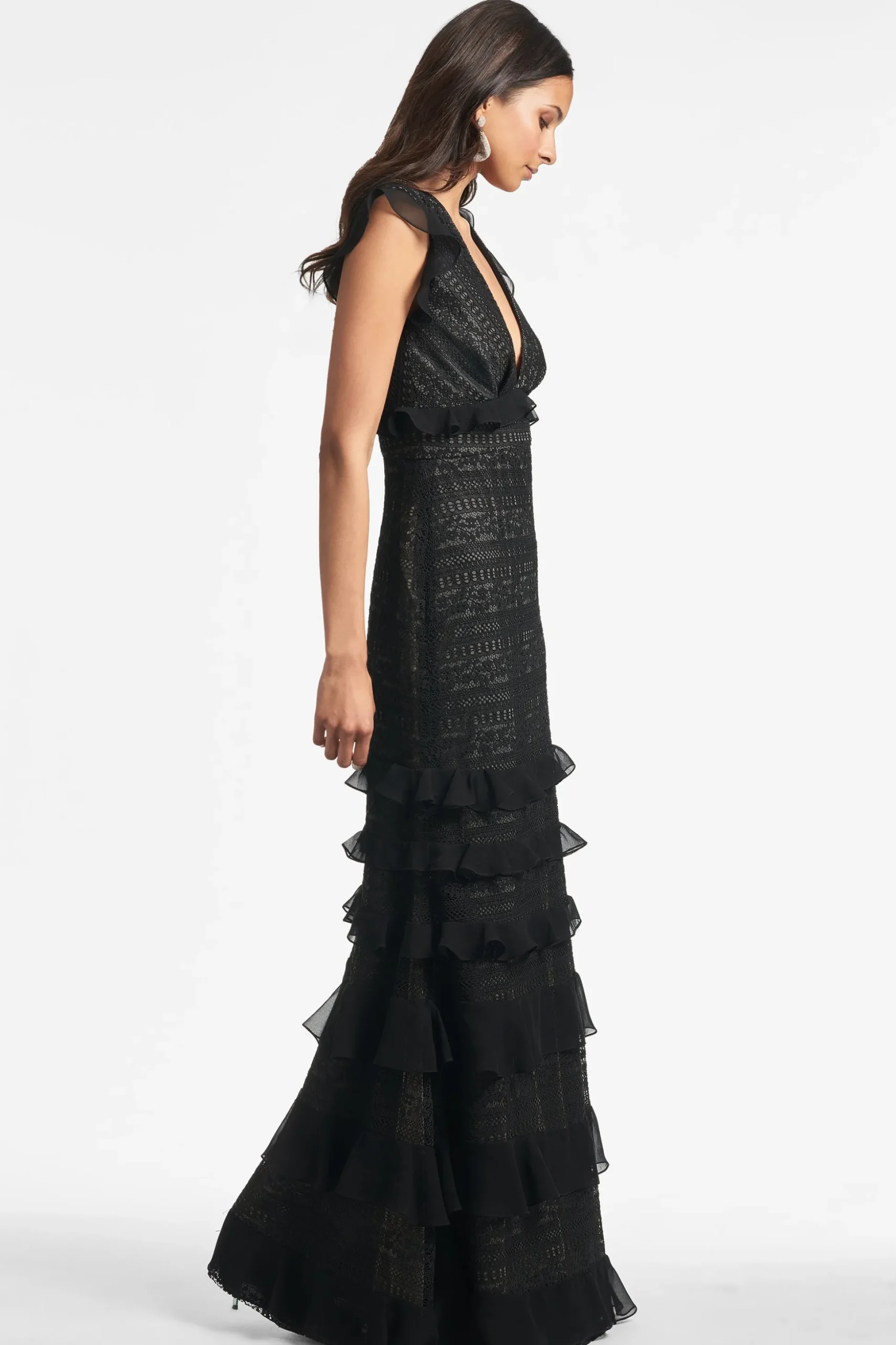 Sachin & Babi Sleeveless<Serafina Gown - Black