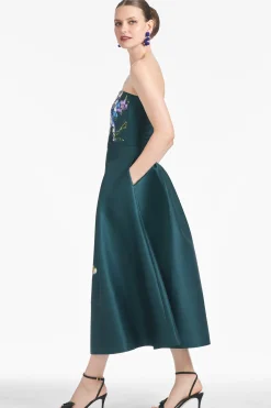 Sachin & Babi Fit & Flare<Shay Dress - Forest Green Placement Ikat Forestgreenplacementikat