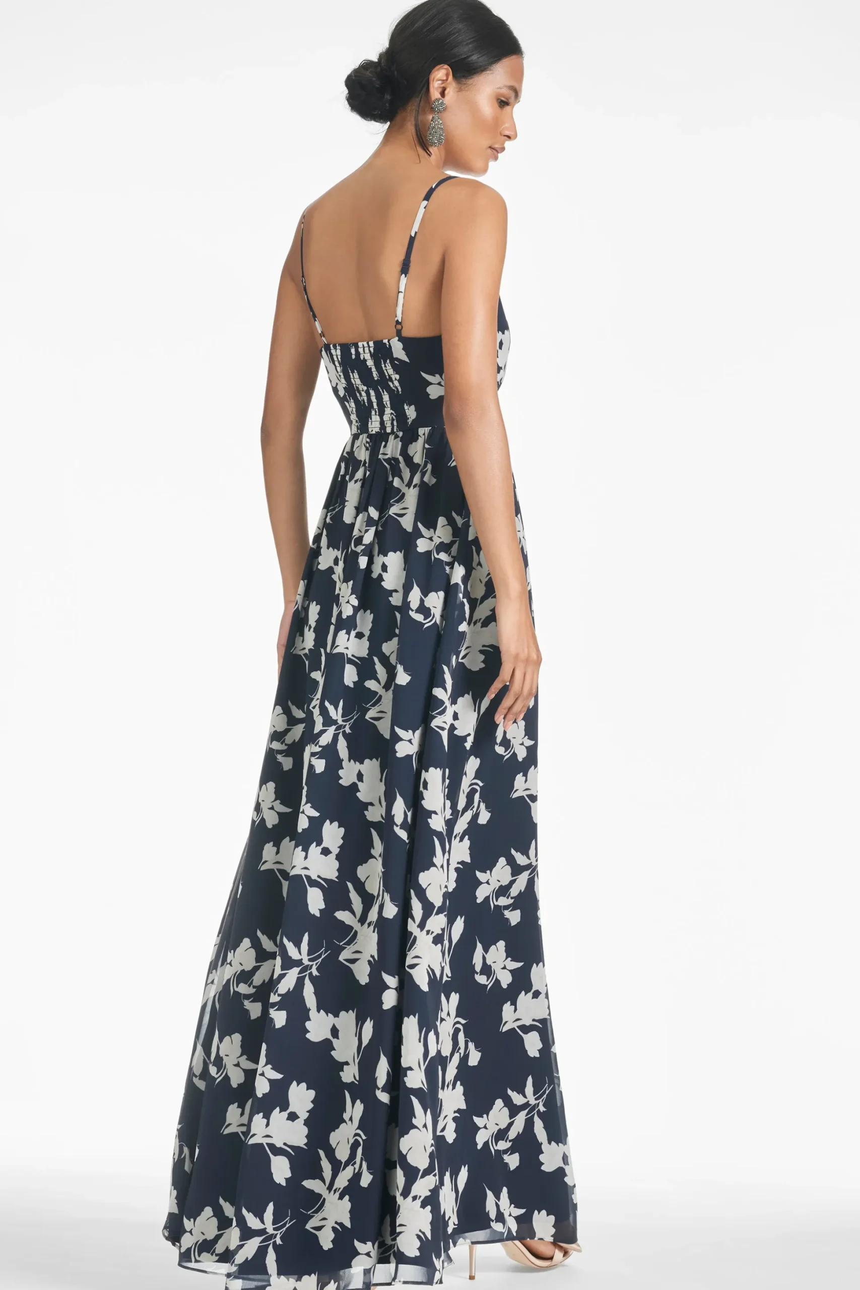 Sachin & Babi Plus Sizes|Sleeveless<Sienna Gown - Navy Venetia Petal Navyvenetiapetal