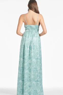 Sachin & Babi Sleeveless<Sienna Gown - Sage Painted Floral Sagepaintedfloral