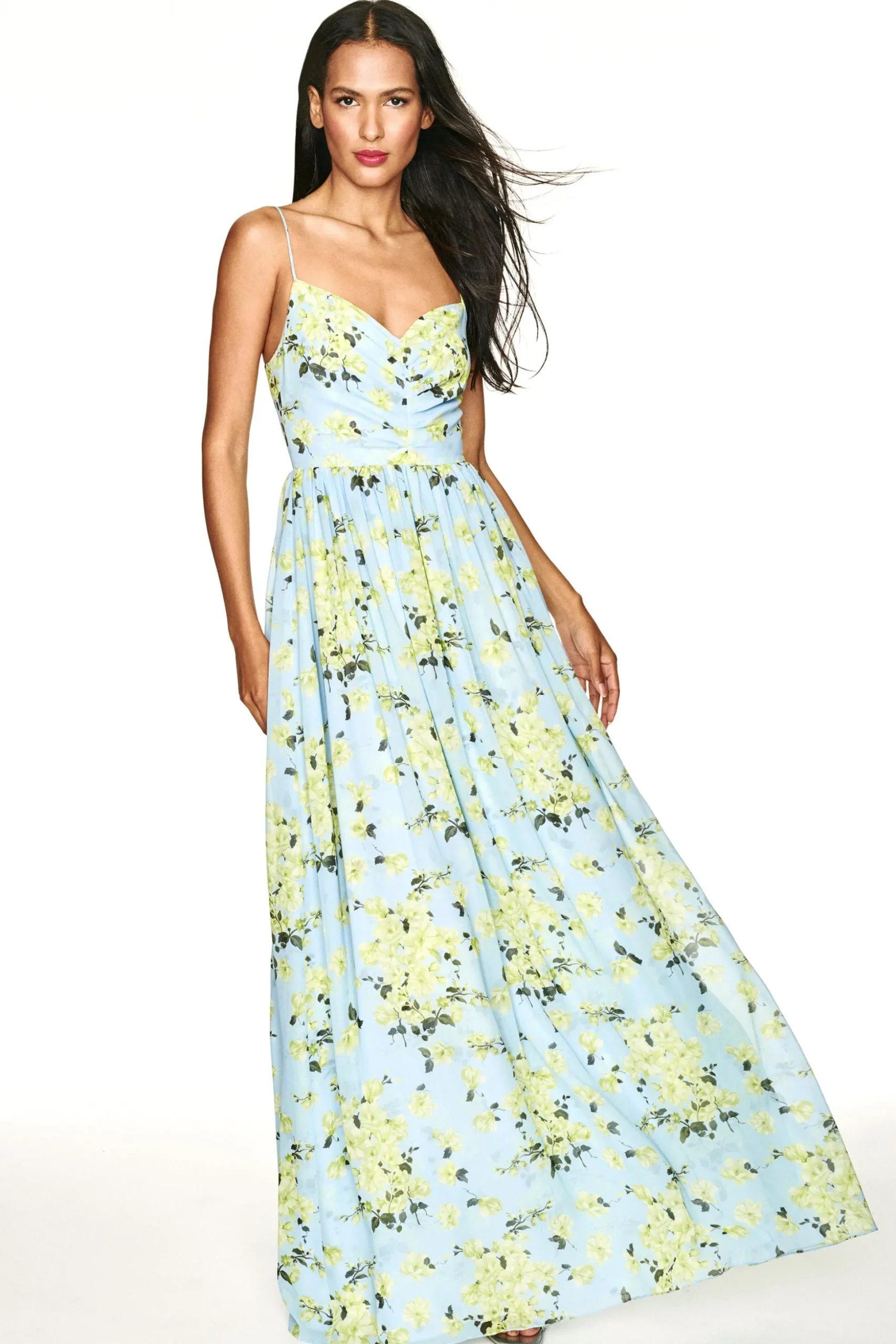 Sachin & Babi Sleeveless<Sienna Gown - Sky Citrine Floral Skycitrinefloral