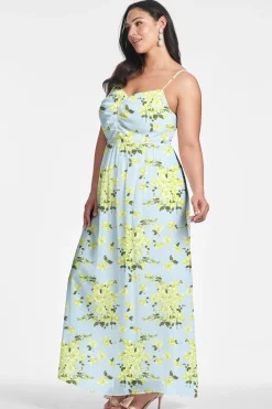 Sachin & Babi Sleeveless<Sienna Gown - Sky Citrine Floral Skycitrinefloral