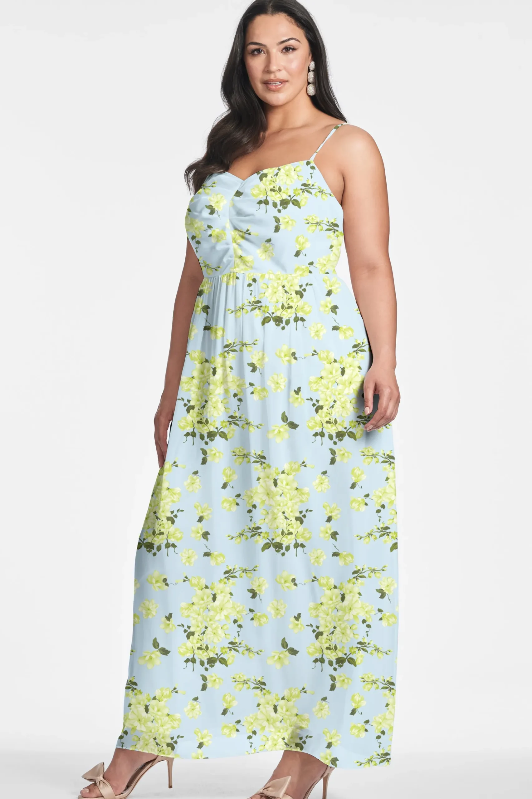 Sachin & Babi Sleeveless<Sienna Gown - Sky Citrine Floral Skycitrinefloral