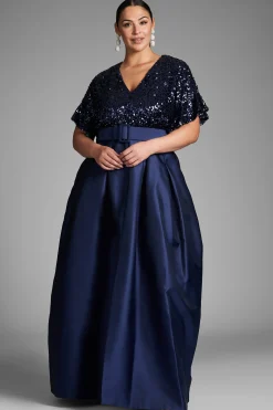 Sachin & Babi Plus Sizes|Short Sleeve<Simone Gown - Night Sky Nightsky