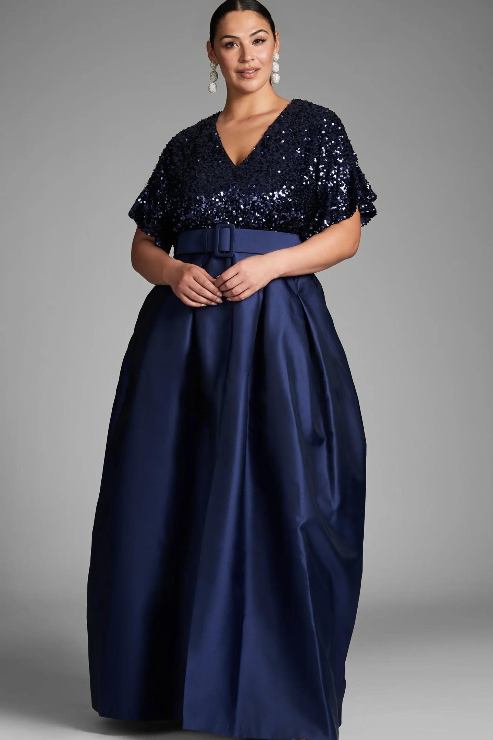 Sachin & Babi Plus Sizes|Short Sleeve<Simone Gown - Night Sky Nightsky