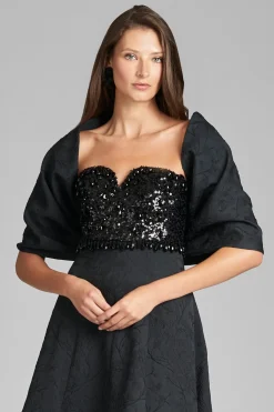 Sachin & Babi Shawls<The Hug Shawl - Jacquard Cloqué Black