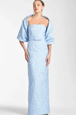 Sachin & Babi Shawls<The Hug Shawl - Ice Blue Jacquard Cloqué Iceblue