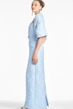 Sachin & Babi Shawls<The Hug Shawl - Ice Blue Jacquard Cloqué Iceblue