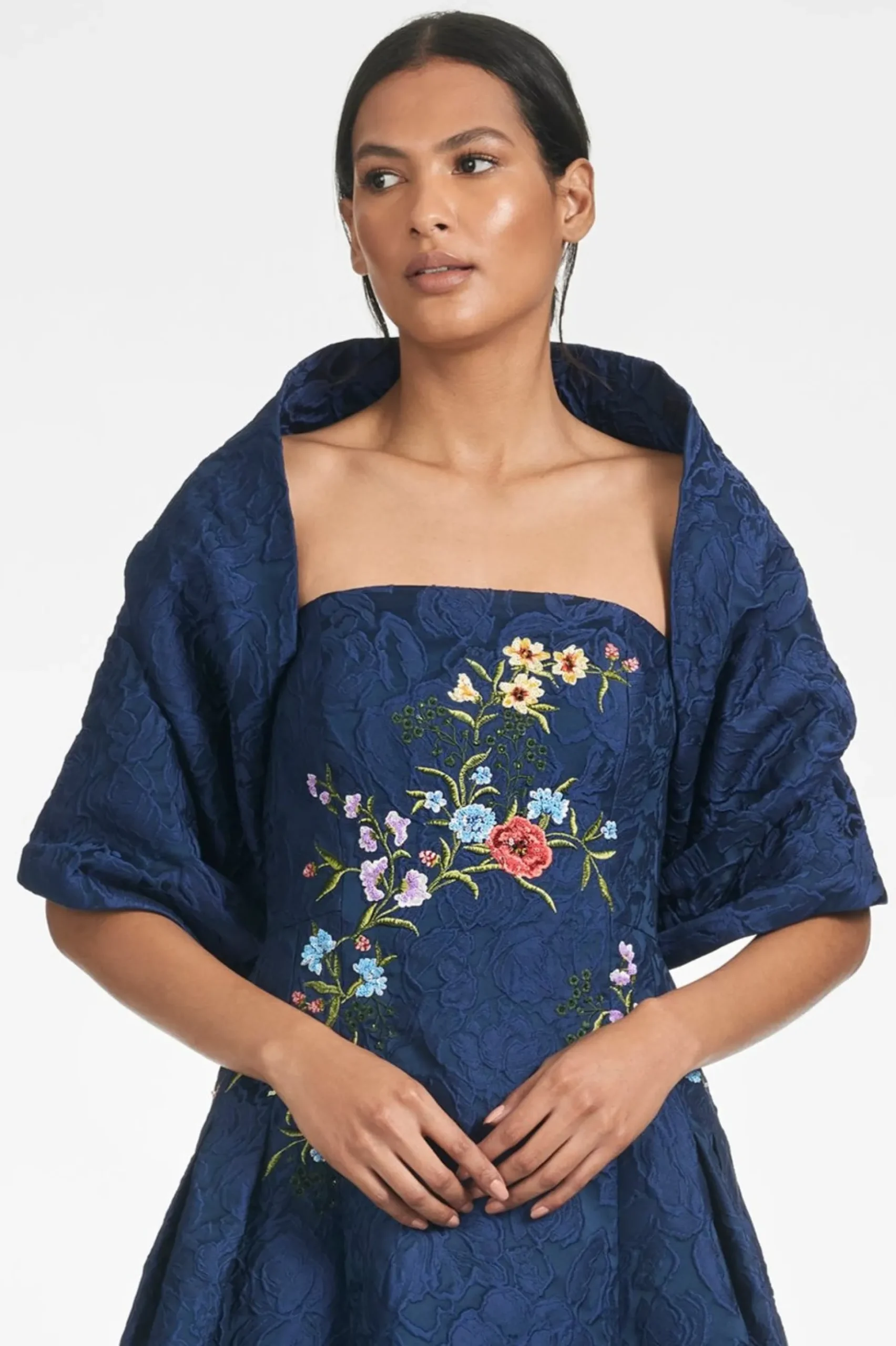 Sachin & Babi Shawls<The Hug Shawl - Jacquard Cloqué Midnight