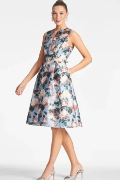 Sachin & Babi Fit & Flare|Midi<Tish Dress - Ice Blue Garden Icebluegarden