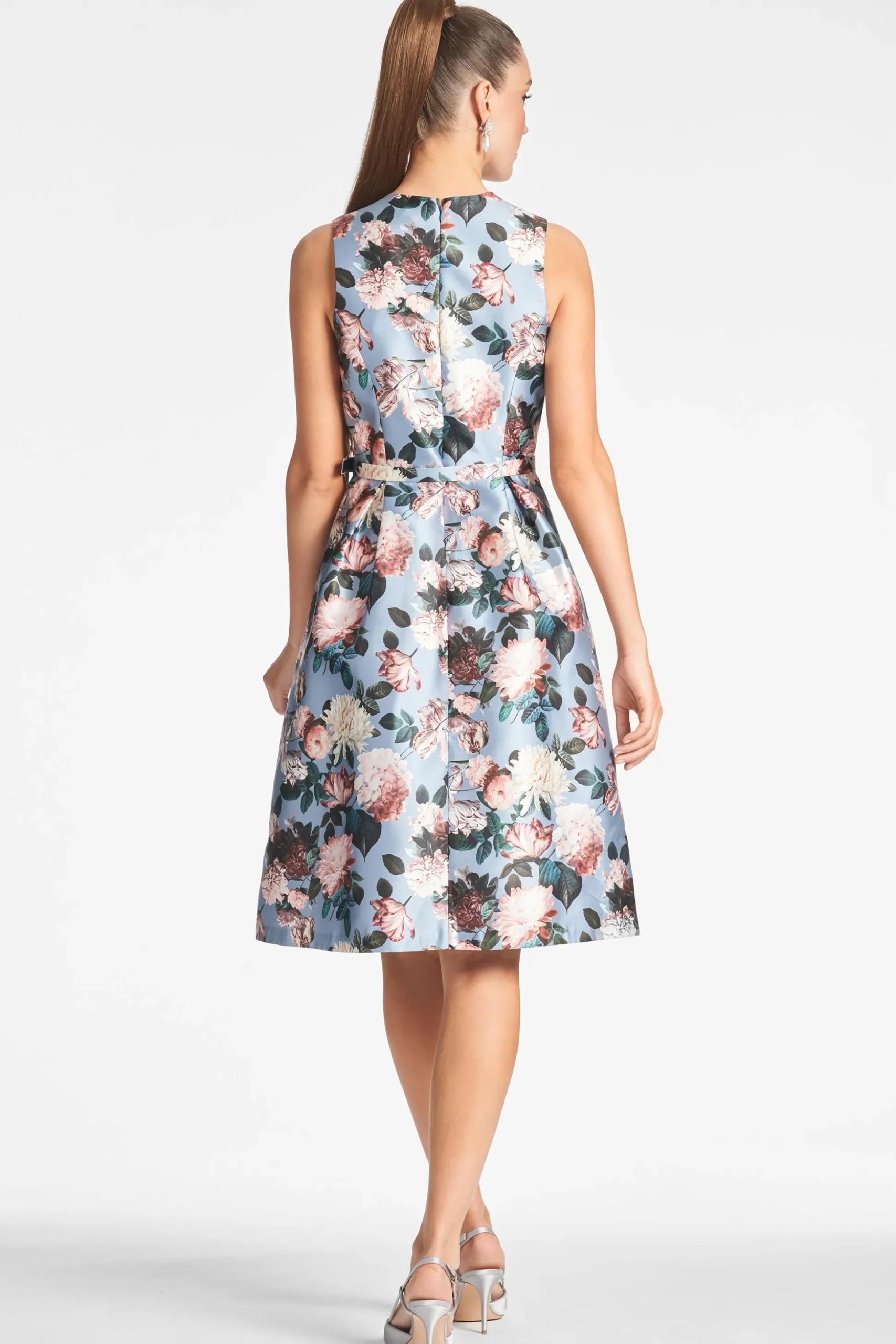 Sachin & Babi Fit & Flare|Midi<Tish Dress - Ice Blue Garden Icebluegarden
