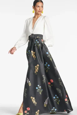 Sachin & Babi Plus Sizes|Long Sleeve<Zoe Gown - Off White/Noir Bouquet Offwhite/noirbouquet