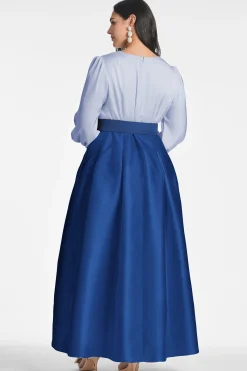 Sachin & Babi Plus Sizes|Long Sleeve<Zoe Gown - Periwinkle/Eclipse Periwinkle&eclipse